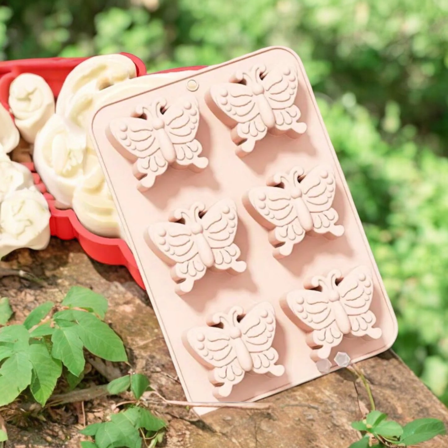 Moule silicone bougie papillon