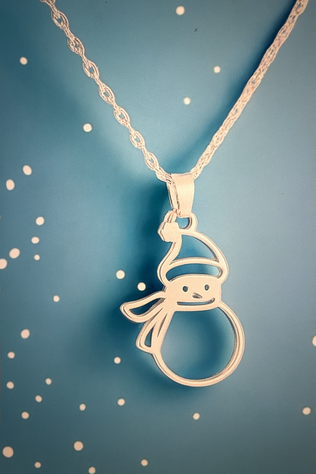 Collier « Bonhomme de neige »