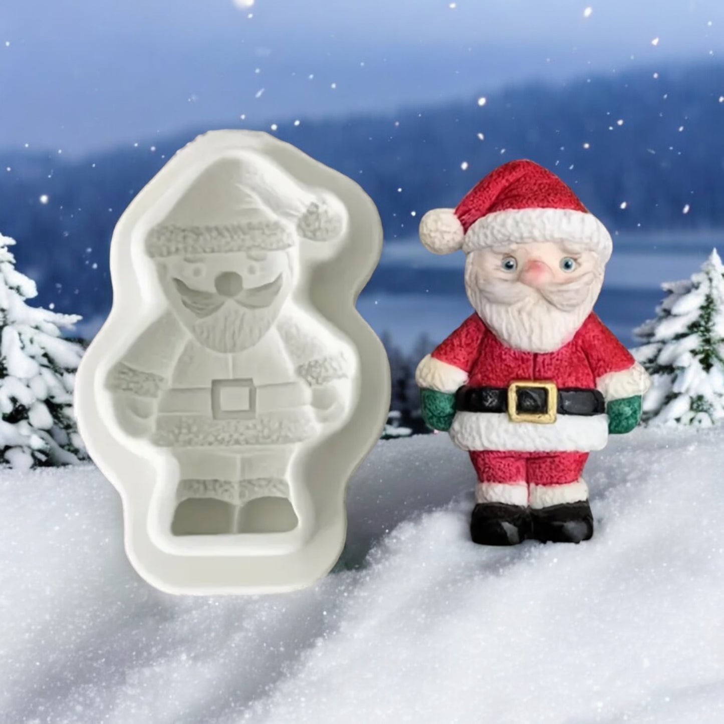 Moule silicone père Noël 3D
