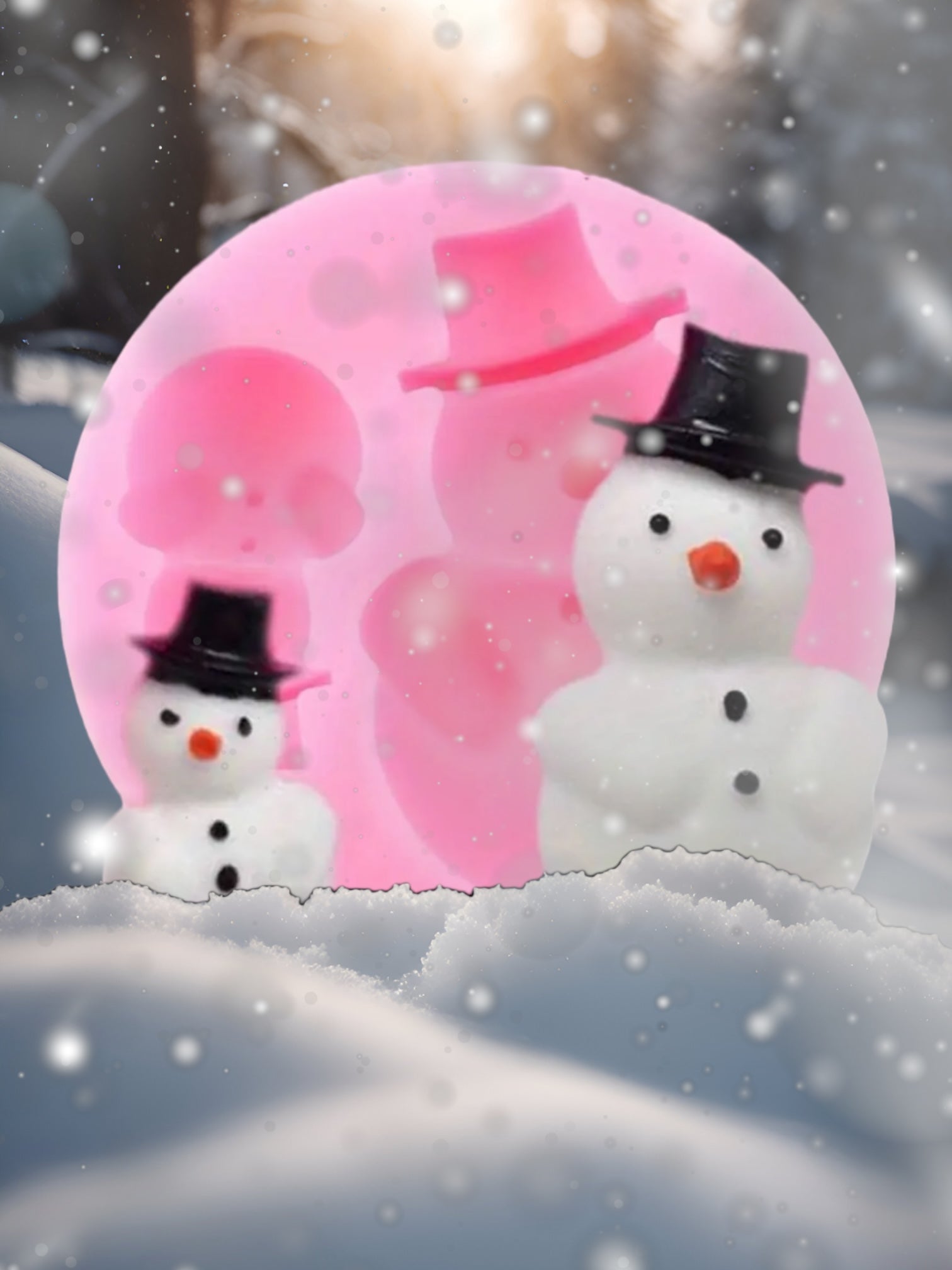 Moule silicone bonhomme de neige