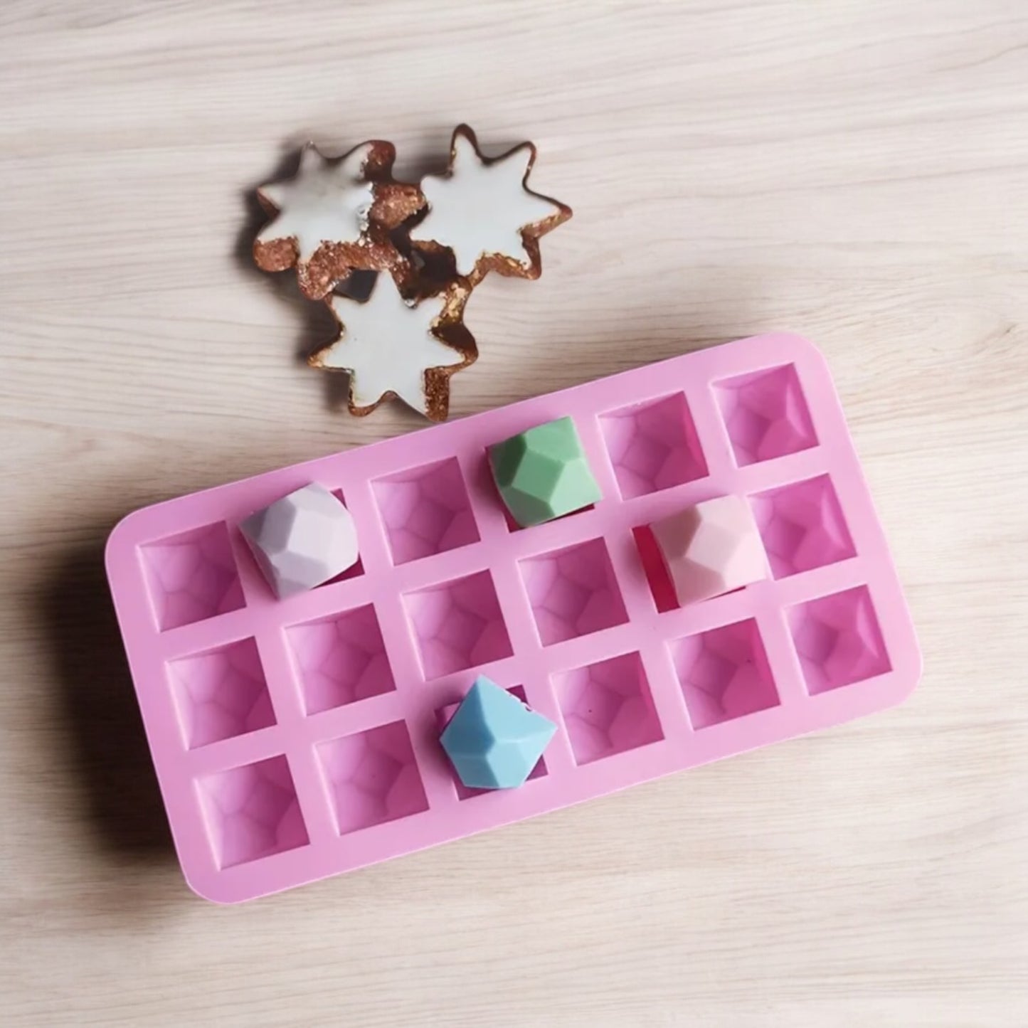 Moule silicone diamants