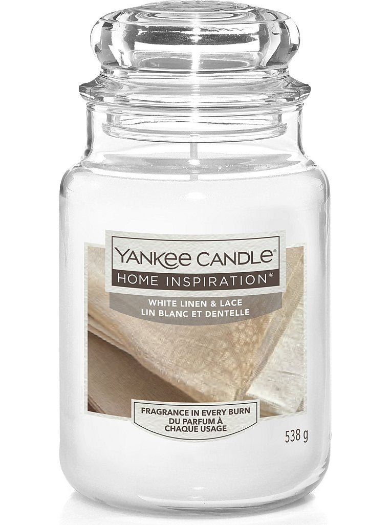Yankee candle white linen and lace