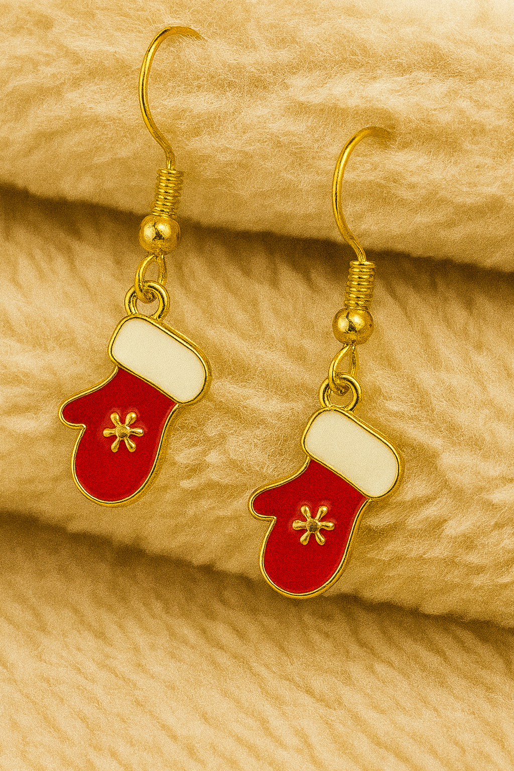 Boucles d’oreilles « Moufles du Père Noël »
