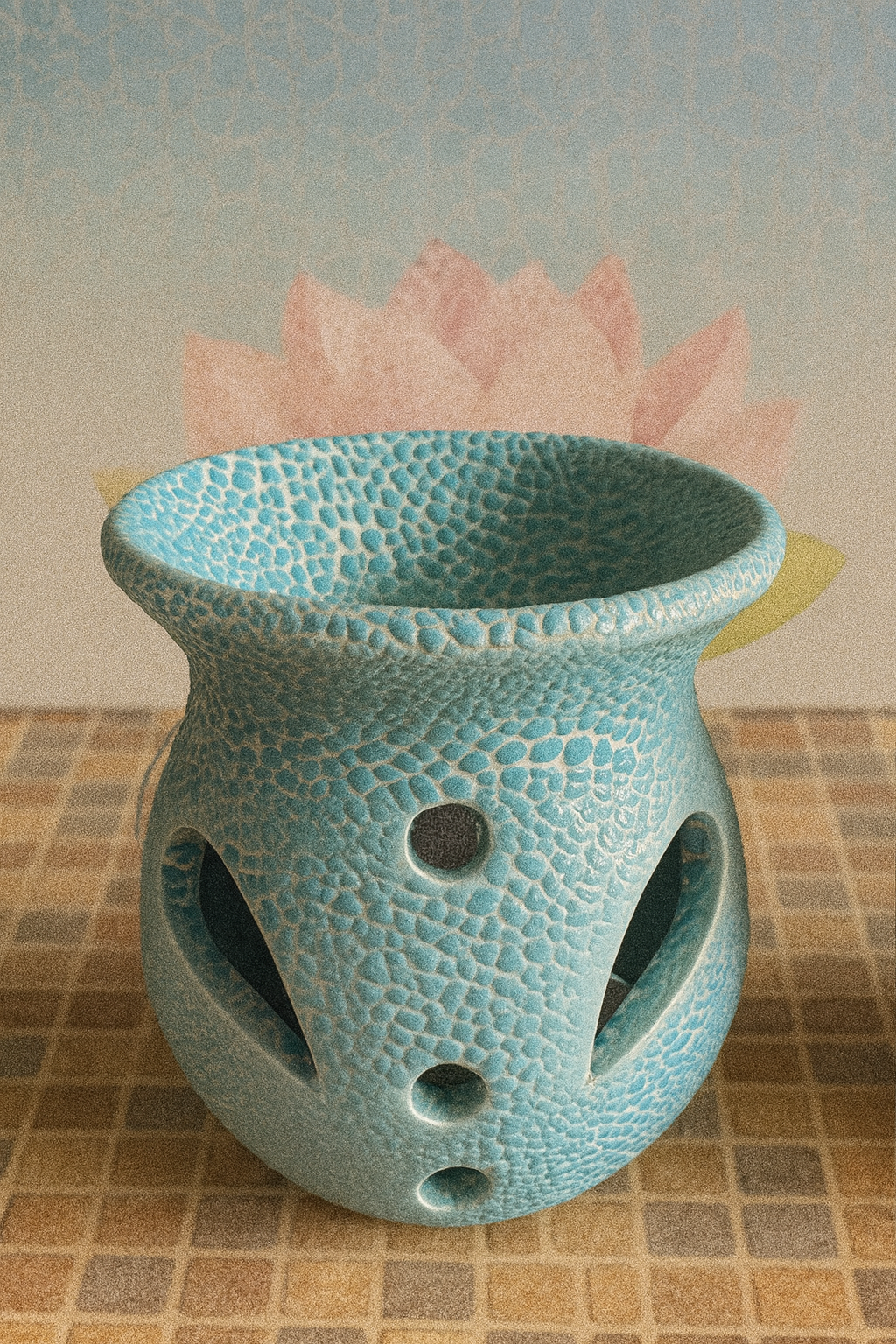 Brûleur en céramique — Design craquelé