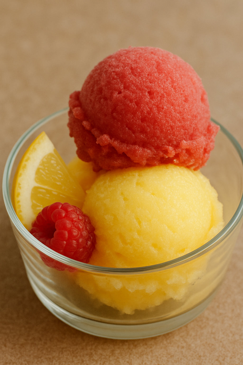 Sorbet citron framboise