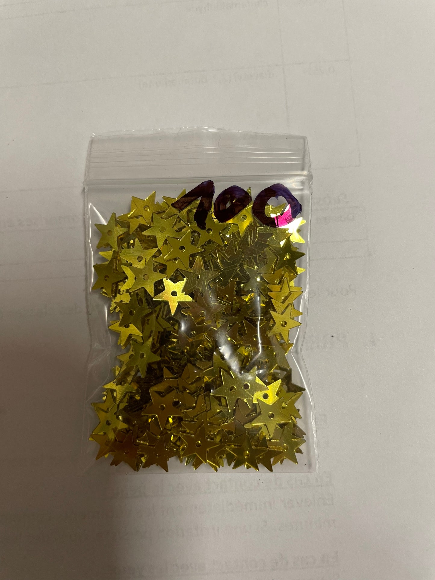 Paillette étoile dorée 100