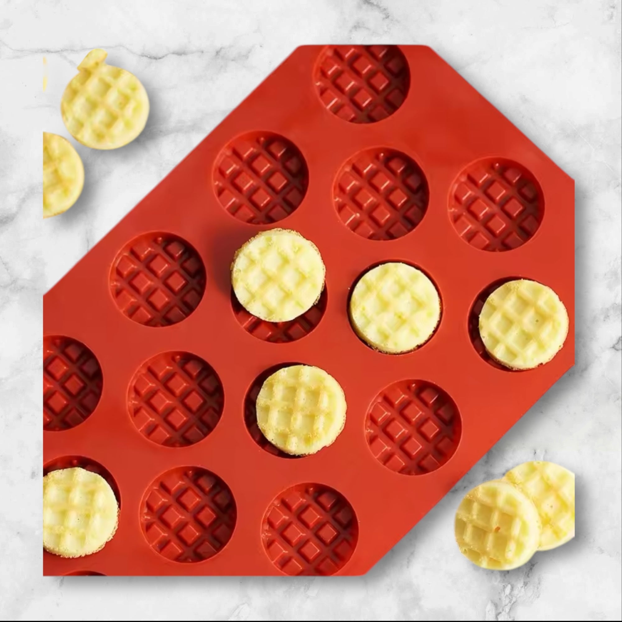 Moule silicone gaufre ronde