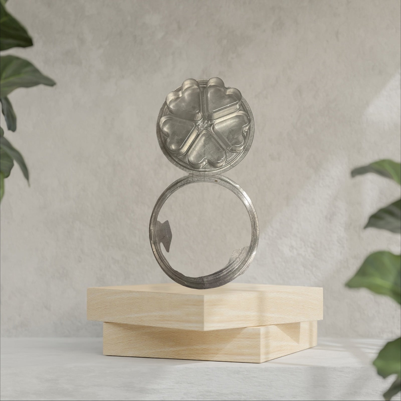 Clamshell rond cœur