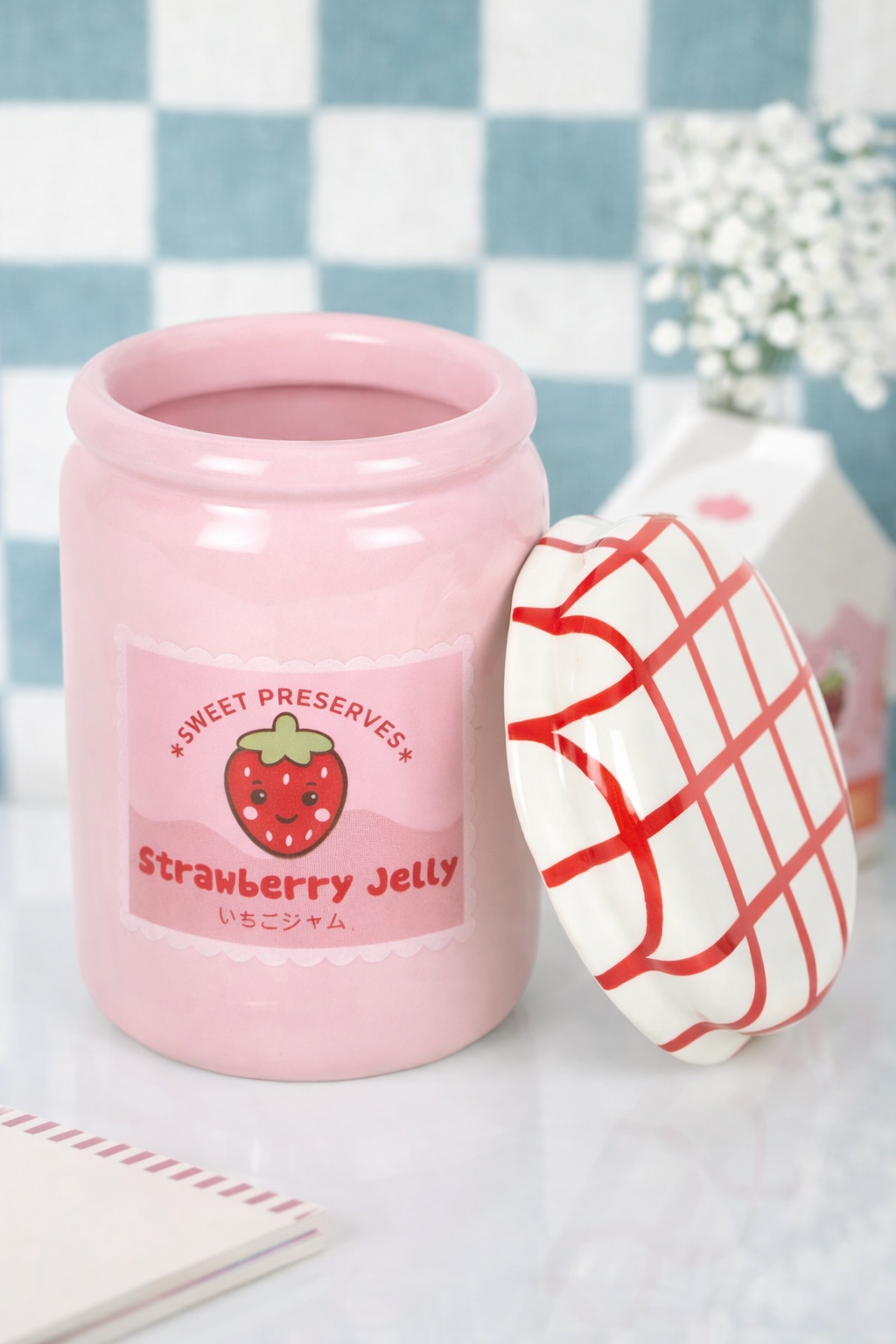 Brûleur Pot de Confiture Fraise rose