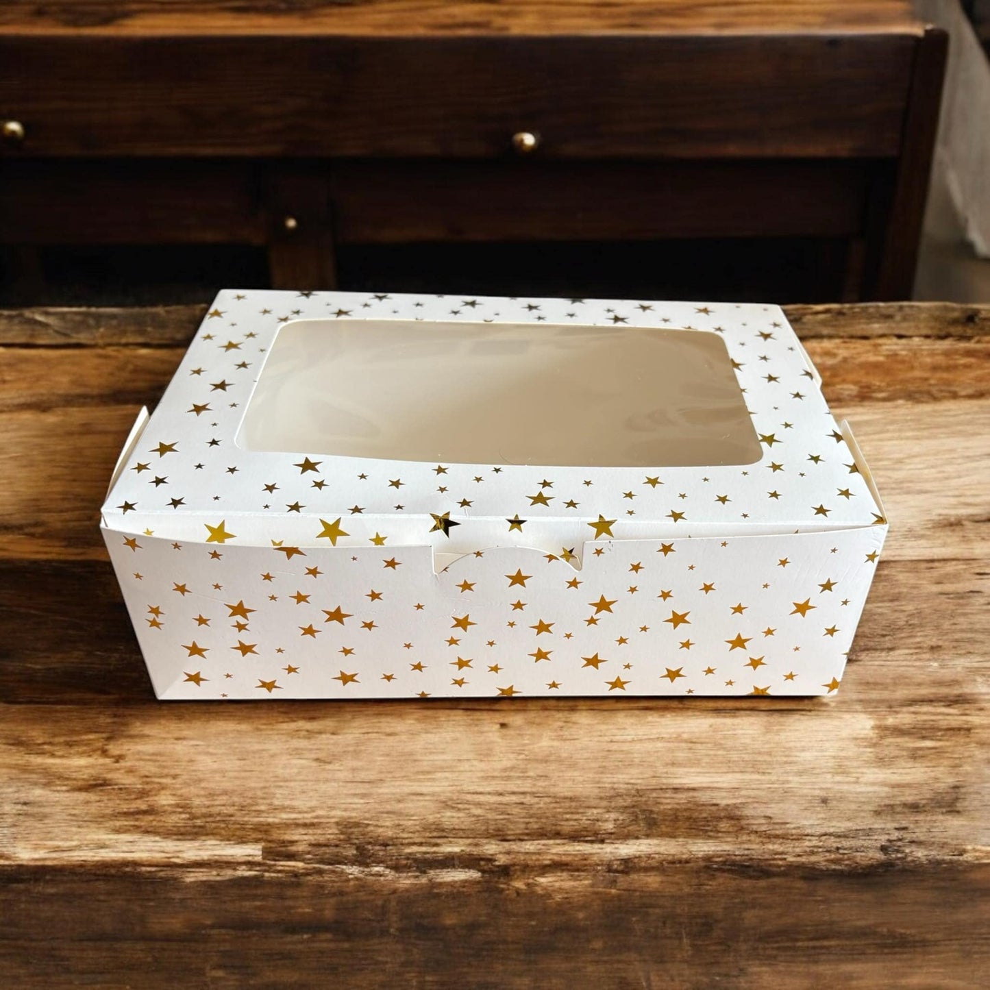 Boîte blanche étoile pour fondant ou autre