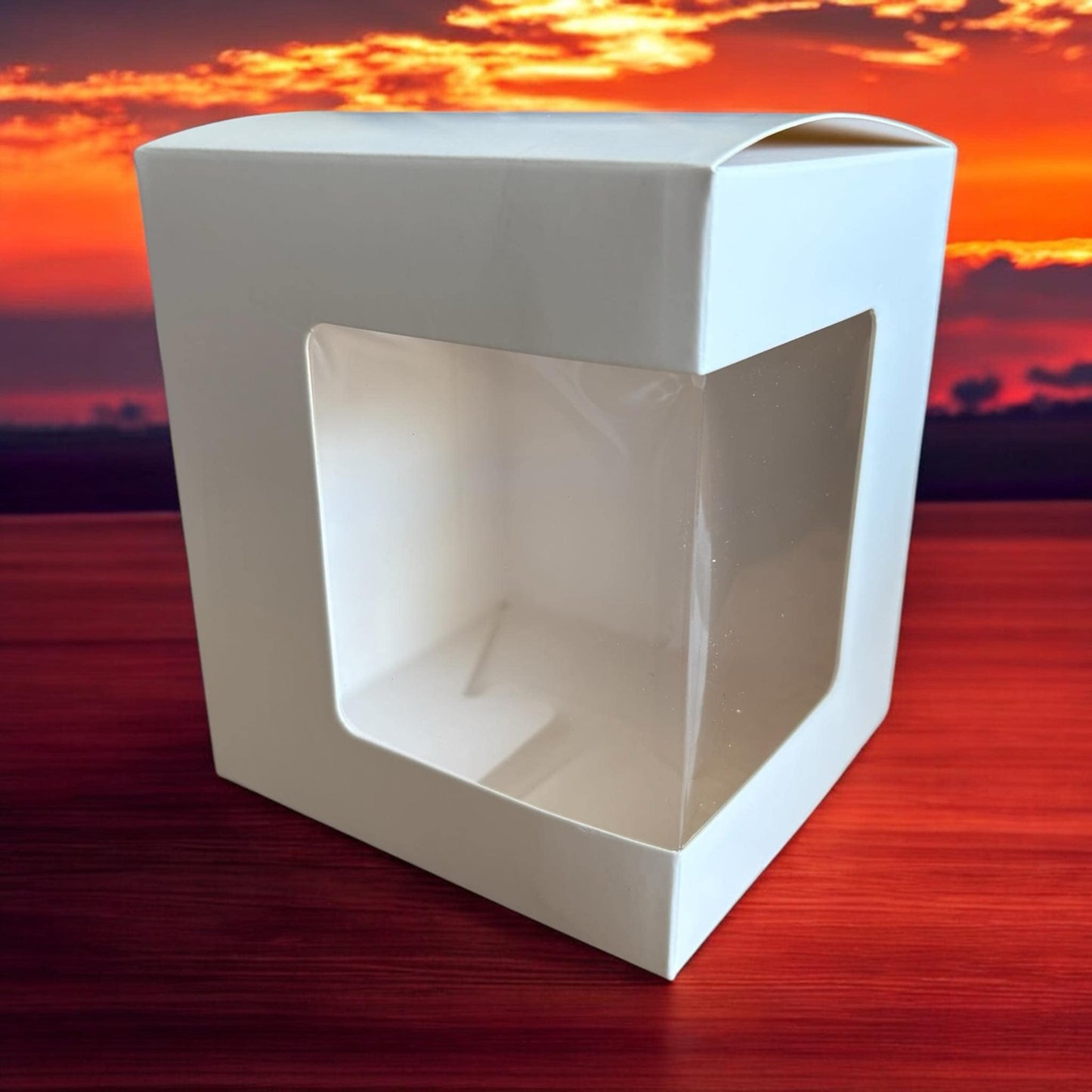 Boîte blanche cube pour bougie ou mug