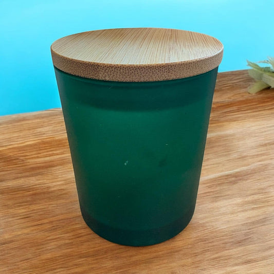 Contenant en verre vert avec bouchon de liège