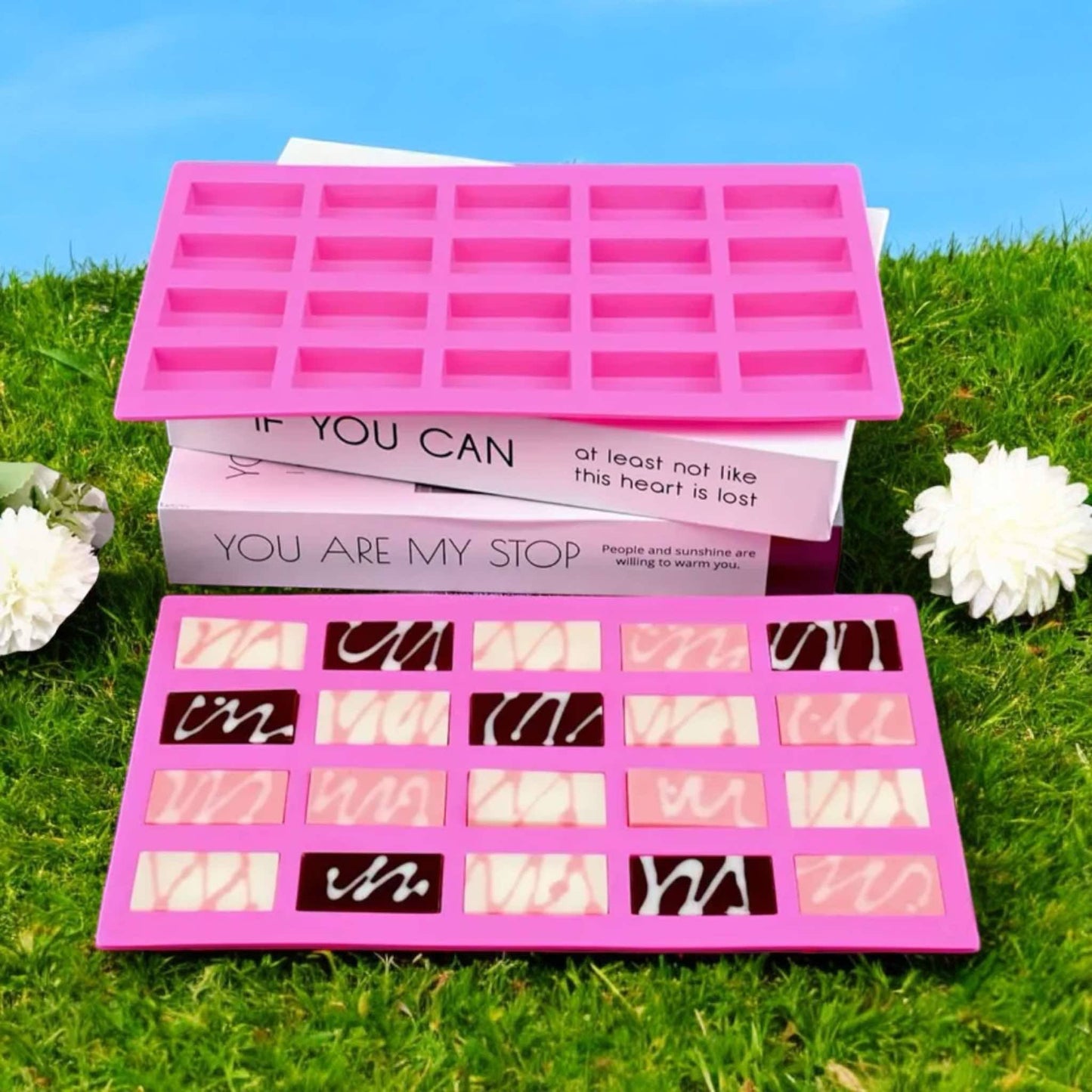 Moule silicone rectangle 20 cavités