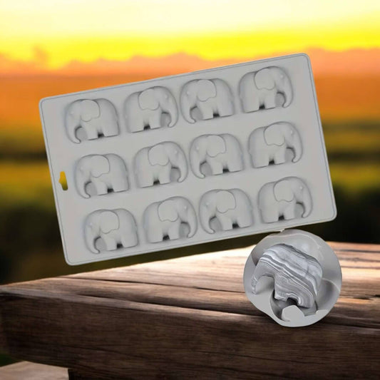 Moule silicone éléphant 12 cavités