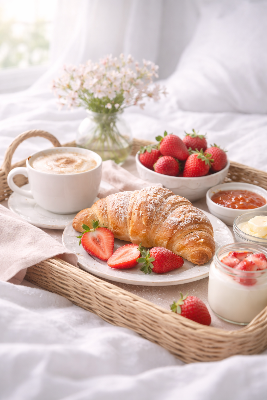 Petit déjeuner au lit pour maman