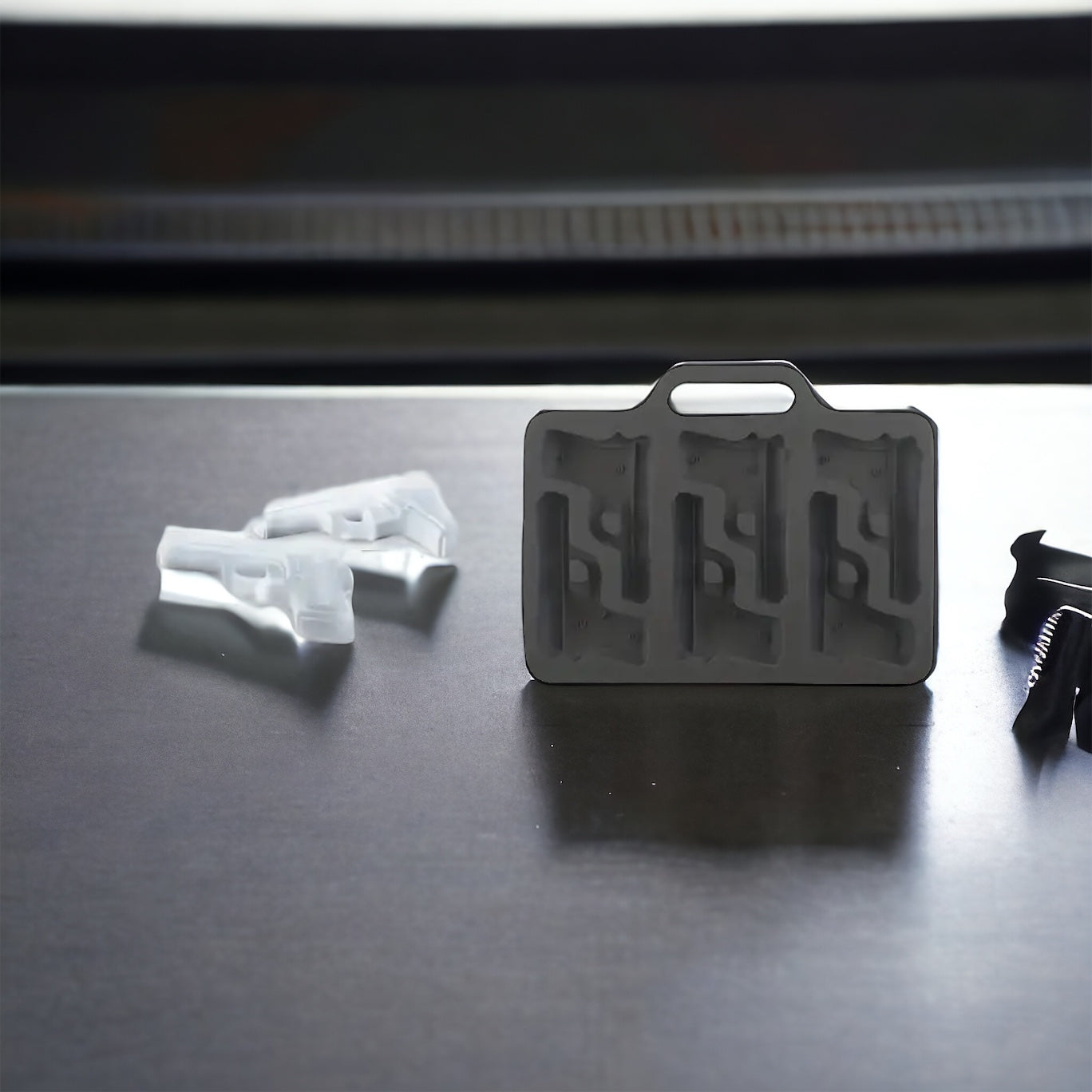 Moule silicone en forme de revolver