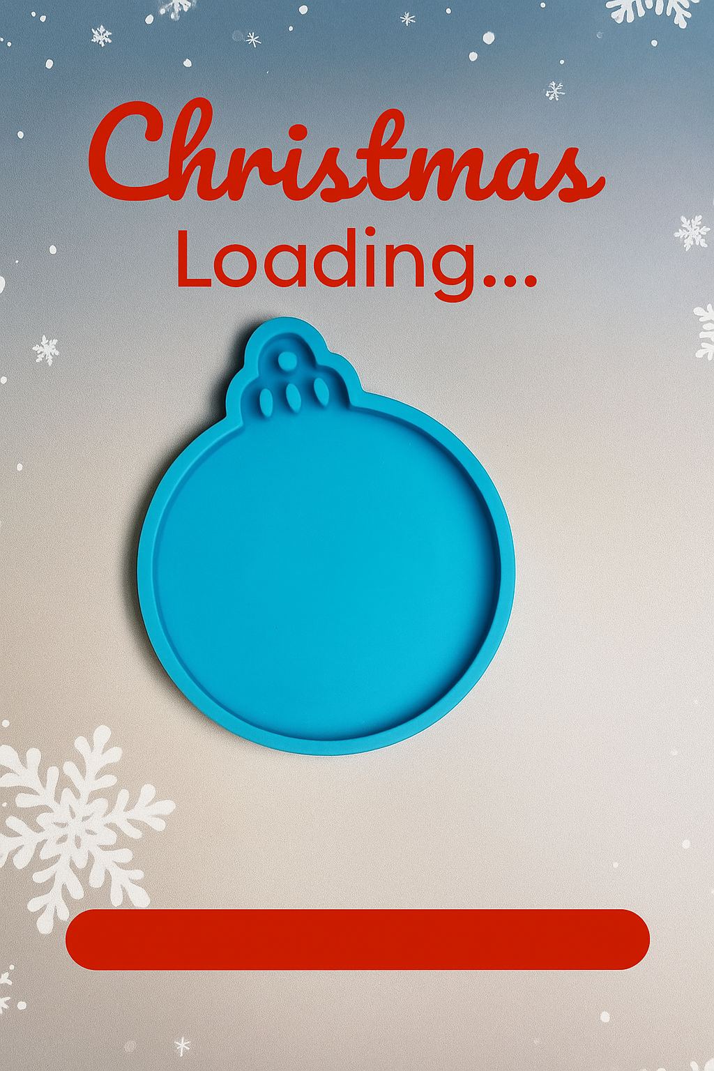 Moule silicone boule de Noël suspension