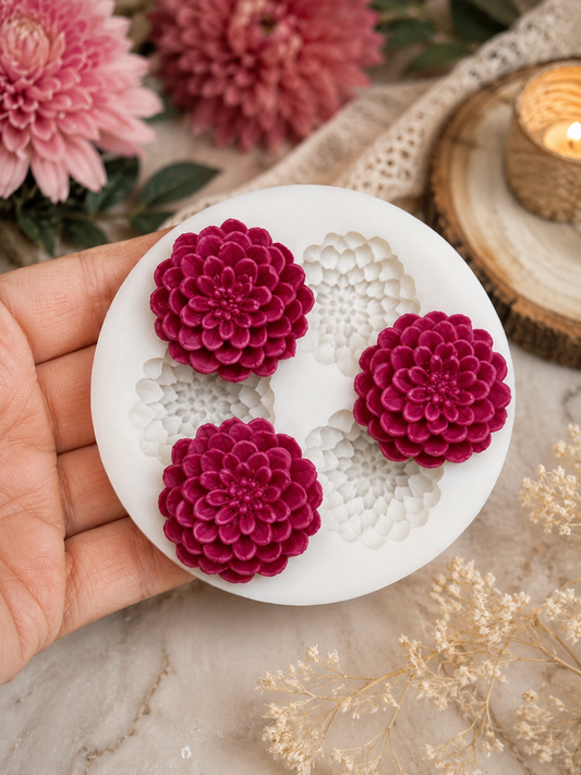 Moule en Silicone Fleurs de Dahlia