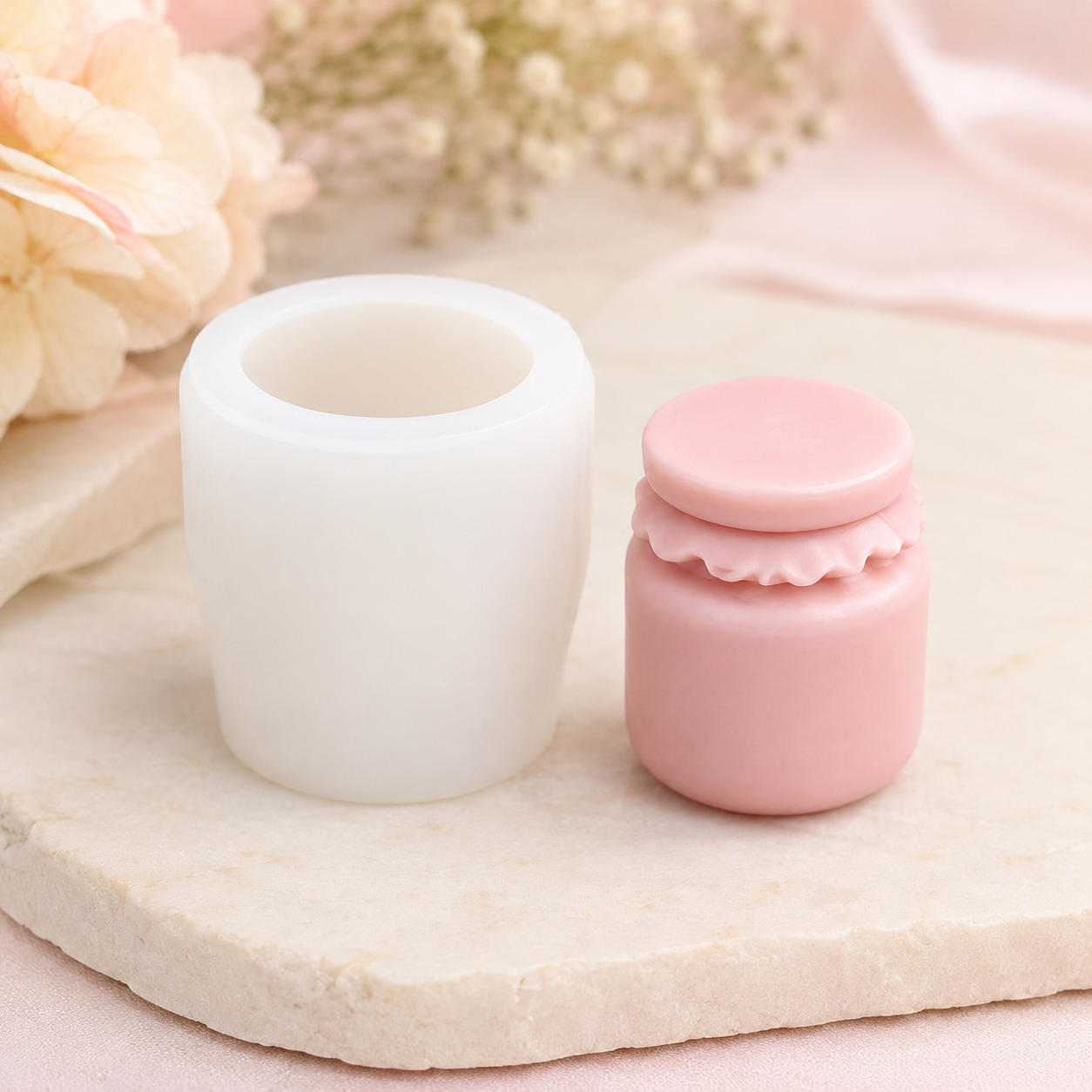 Moule en silicone – Petit bocal avec couvercle
