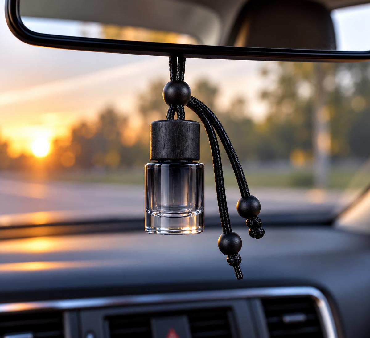 Diffuseur voiture – Flacon cylindrique noir