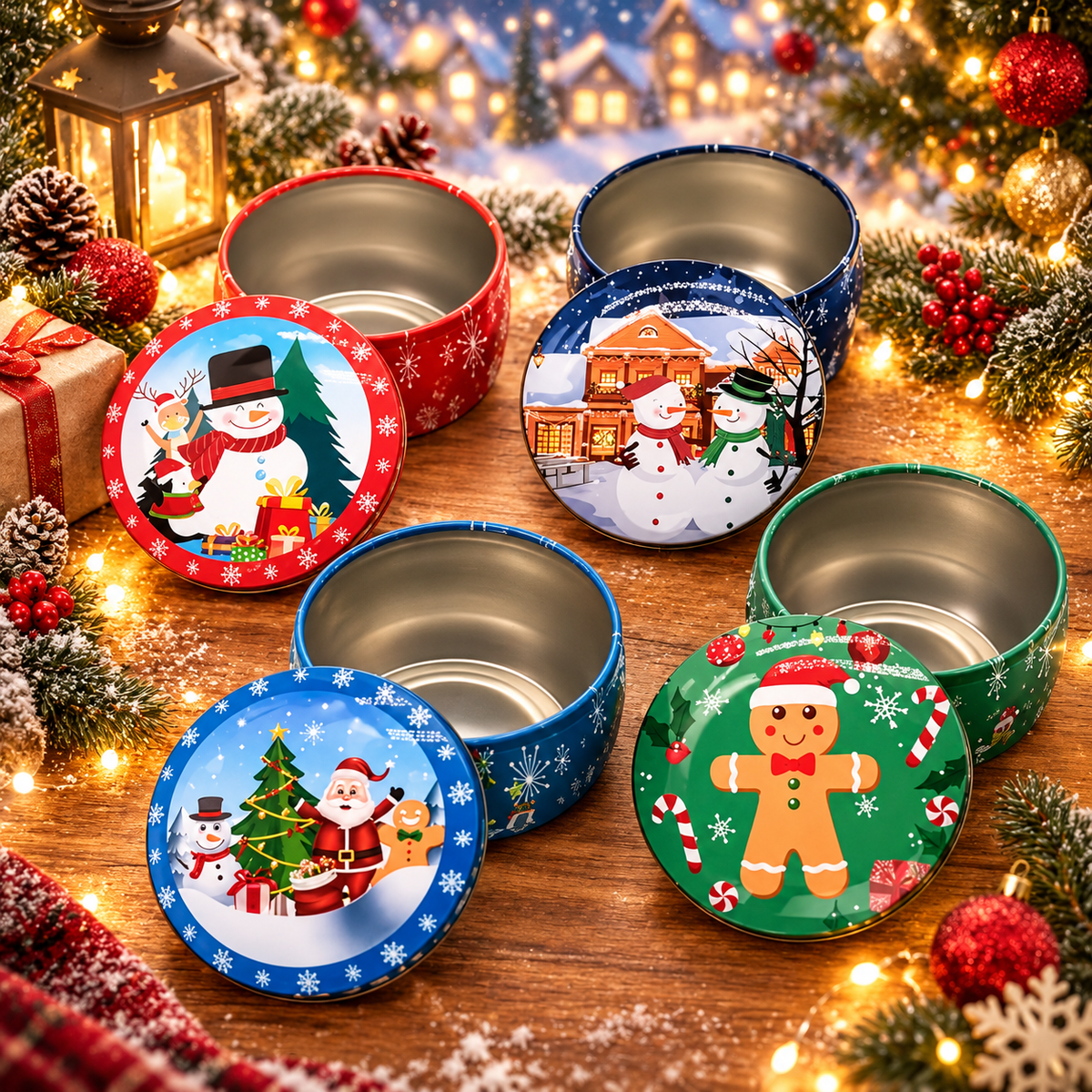Boîtes Métalliques de Noël – 60 ml