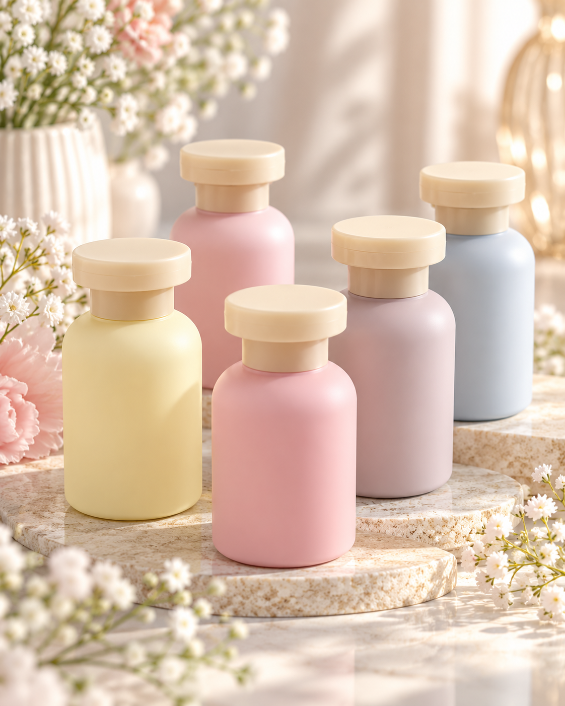 Flacons Souples en Plastique Pastel – 120 ml | Couleur Aléatoire