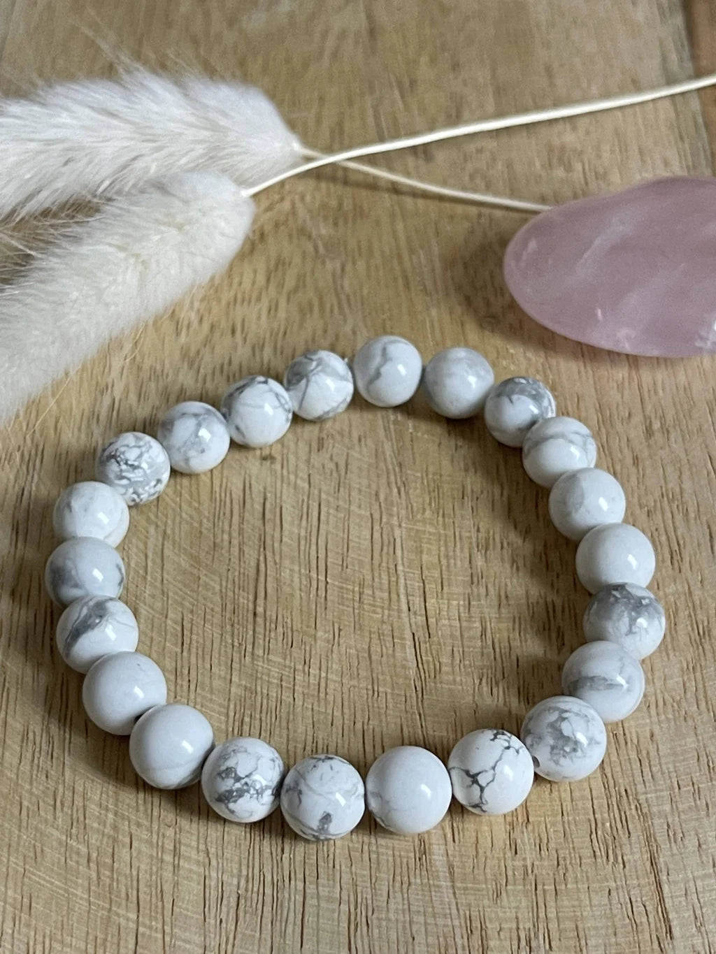 BRACELET "MINCEUR" EN APATITE ET HOWLITE