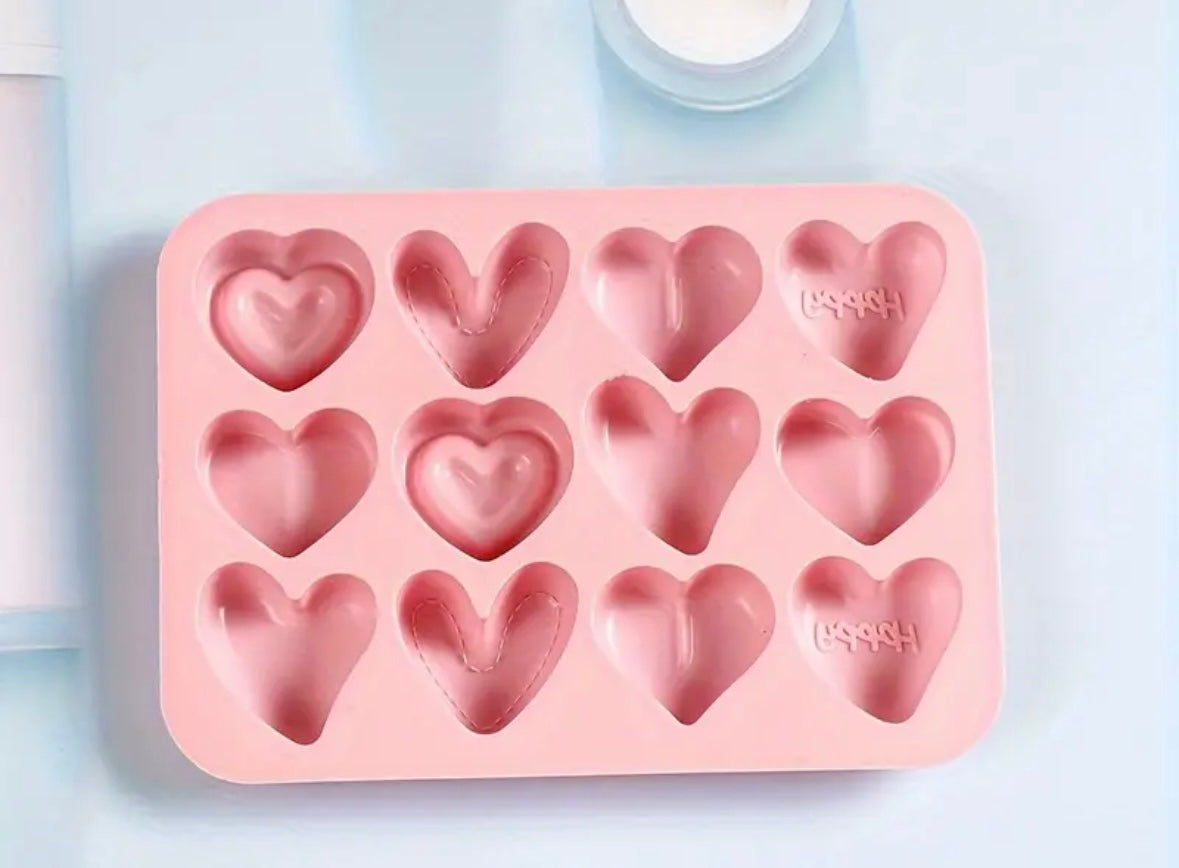 Moule silicone coeur Happy
