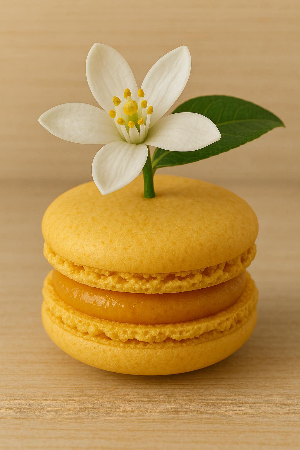 Macaron fleur d'oranger