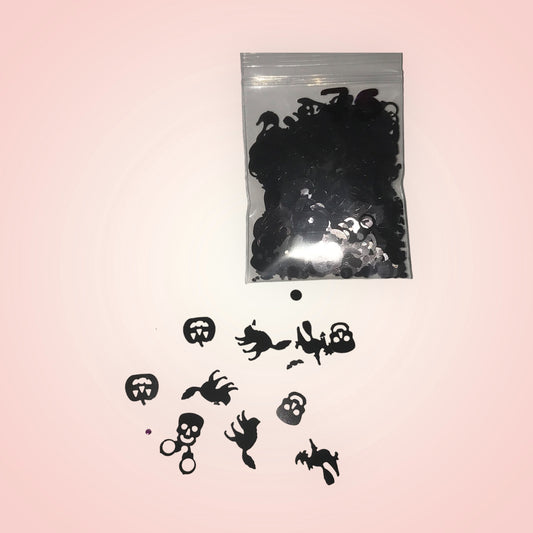 Paillette Halloween Noir Mat