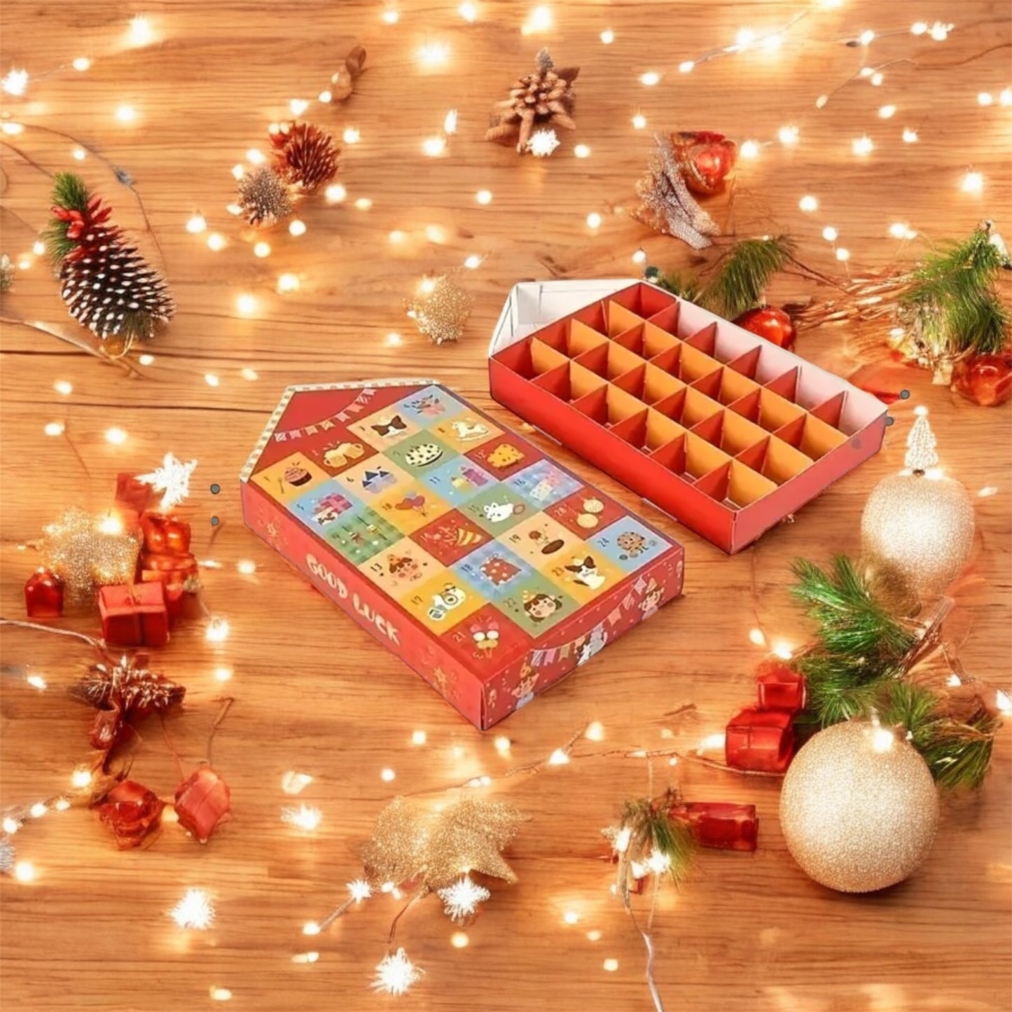 Calendrier de l’Avent – 24 cases à personnaliser (Disponible Immédiatement )