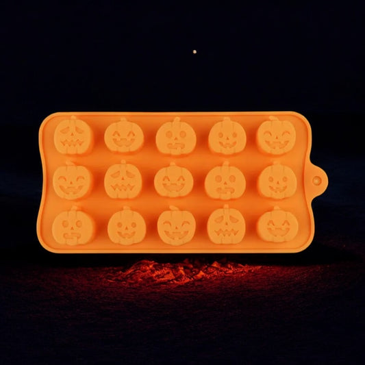 Moule en silicone Halloween – Citrouilles (expressions variées)