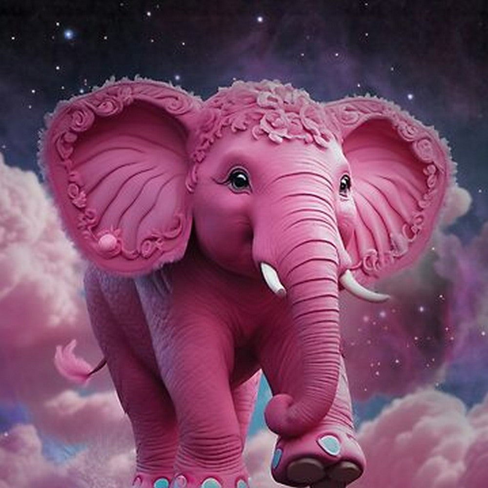 Éléphant rose