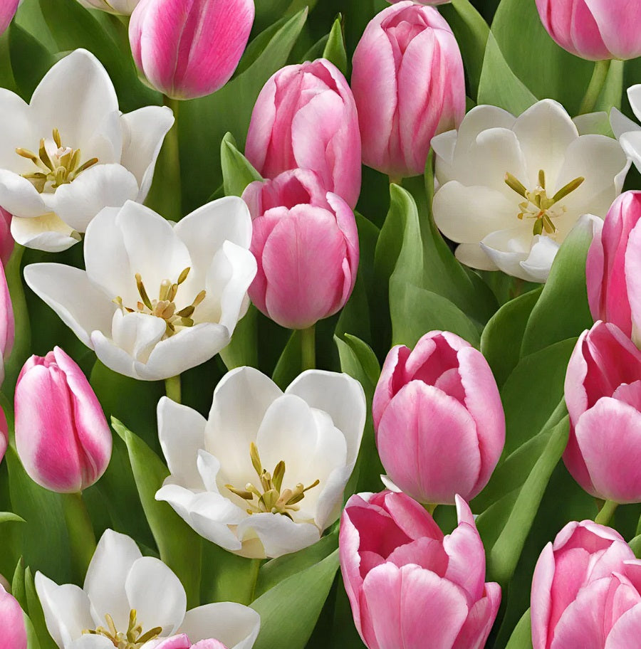 Tulipe rose & jasmin blanc