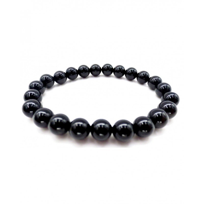 BRACELET "BOUCLIER" EN OBSIDIENNE