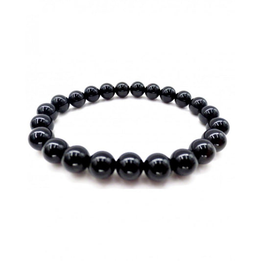 BRACELET "BOUCLIER" EN OBSIDIENNE