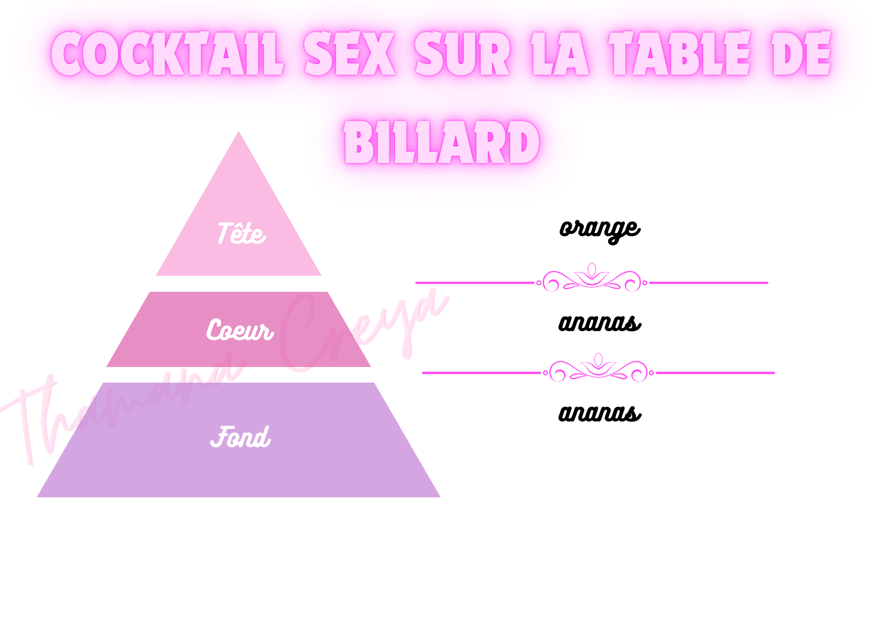 Cocktail sex sur la table de billard
